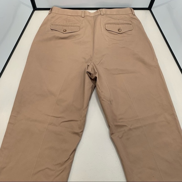 LL Bean Flat Front Pants Mens Classic Fit Beige Size 36 (see Pics) - Picture 3 of 10